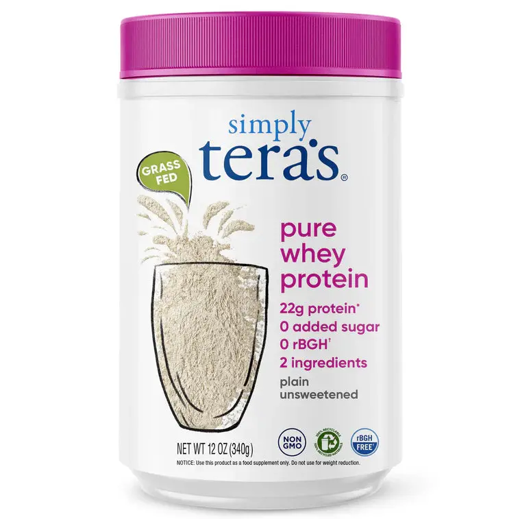 Tera’S Whey Unflavored Pure Whey Protein Powder – 12 Oz Tub 1