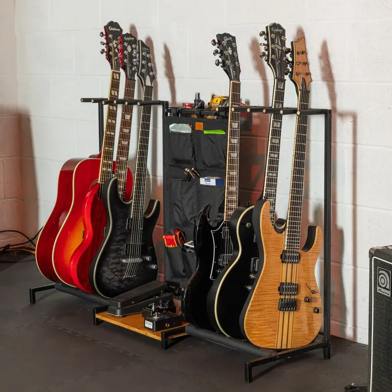The Headliner 10-Guitar Wall Rack – Matte Black Heavy-Duty Organizer 1