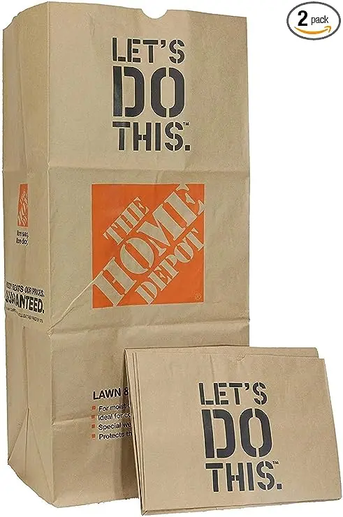 The Home Depot Heavy-Duty 30-Gallon Brown Paper Lawn & Refuse Bags (50-Pack) 1