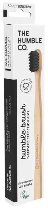 The Humble Co. Bamboo Toothbrush — Sensitive Bristles, Black (1 Count) 1