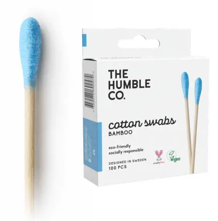 The Humble Company Bamboo Cotton Swabs – Blue, 100 Count 1