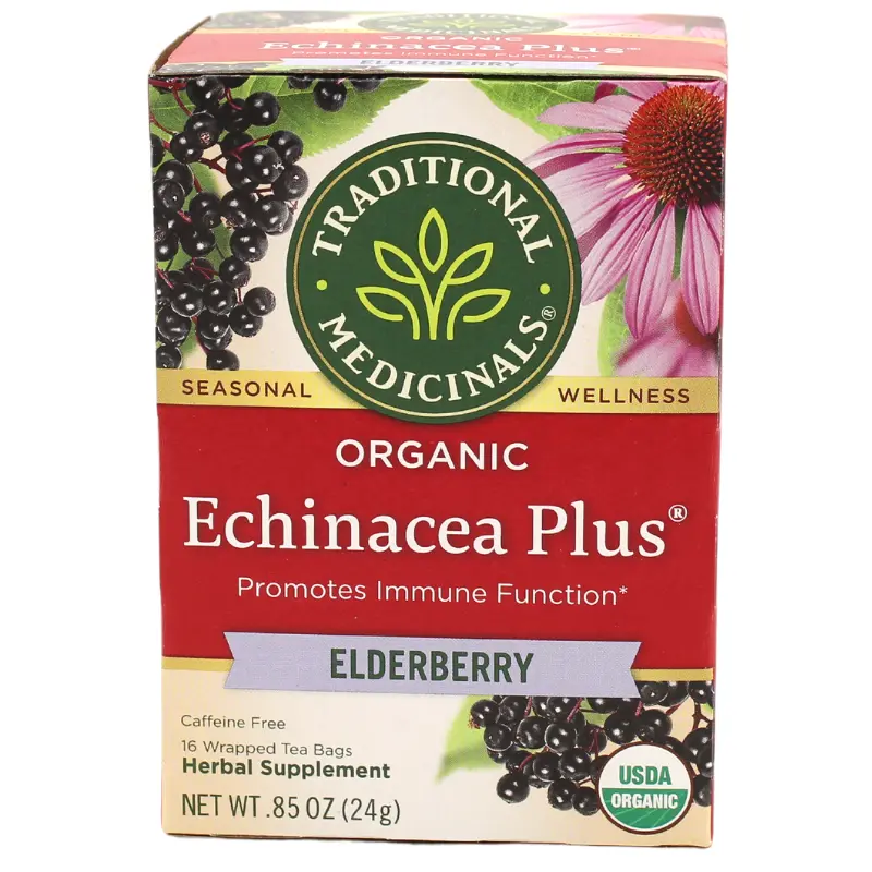 Traditional Medicinals Organic Echinacea & Elderberry Tea – 16 Count 1