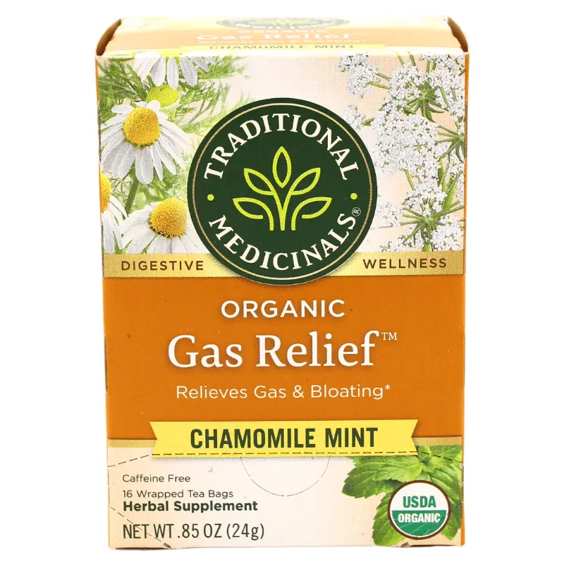 Traditional Medicinals Organic Gas Relief Herbal Tea – 16 Tea Bags 1