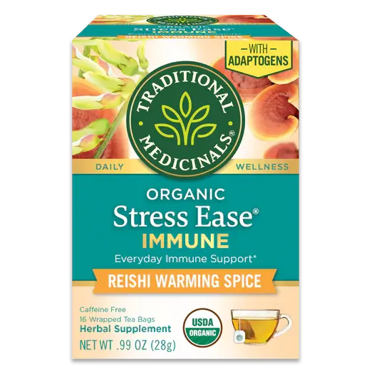 Traditional Medicinals Organic Stress Ease Immune Support Tea — 16 Bags 1
