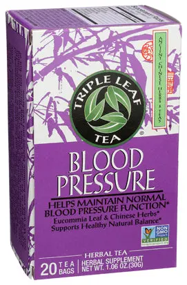 Triple Leaf Blood Pressure Support Herbal Tea – 20 Count 1