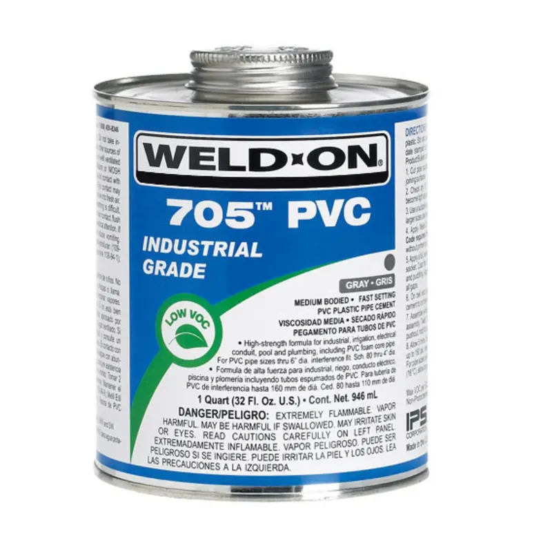 Weld-On 705 Clear Pvc Cement – 1/2-Pint Solvent Bottle 1