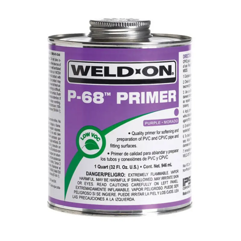Weld-On P-68 Purple Pvc Primer – 1-Gallon Code-Compliant Primer For Pvc Pipe 1