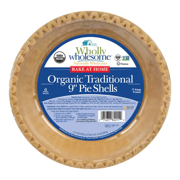 Wholly Wholesome Organic Pie Shells – Traditional Crust, 2 Count 1