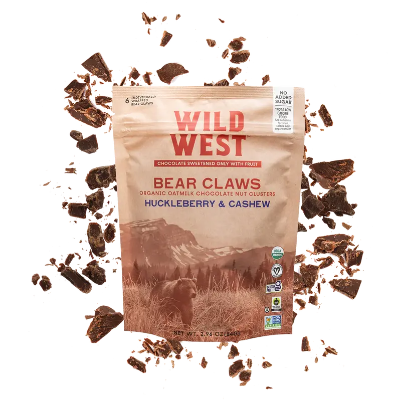 Wild West Huckleberry & Cashew Bear Claws – Regenerative Organic Snack Bar (2.7 Oz) 1