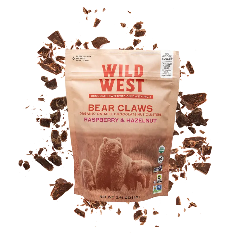 Wild West Raspberry & Hazelnut Bear Claws – Regenerative Organic Snack Bar (2.7 Oz) 1