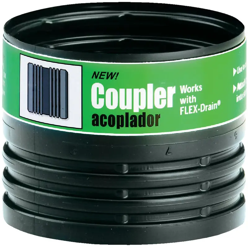 Amerimax Flex-Drain Flexible Coupler – 4 In. W × 3 In. L For Drain Pipe Repairs 1