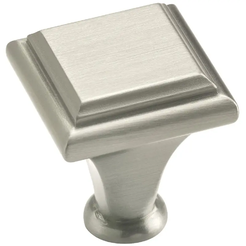 Amerock Manor Cabinet Knob – 1 In. Square Satin Nickel Pull For Doors & Drawers 1