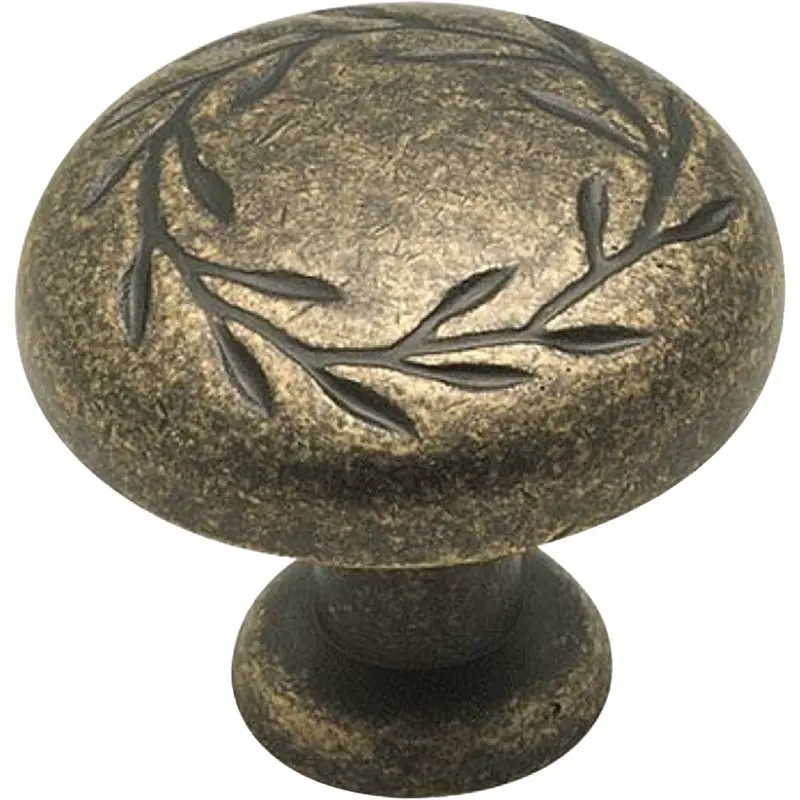 Amerock Nature'S Splendor Cabinet Knob – 1-1/4" Weathered Brass Pull 1