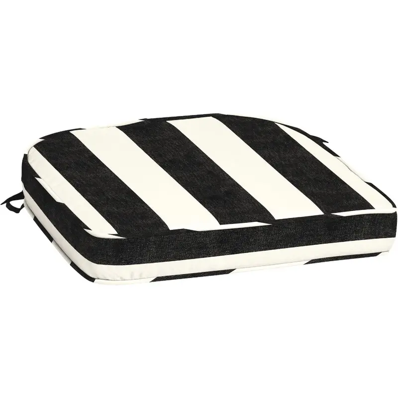 Arden Selections Profoam Outdoor Chair Cushion – 20" W X 19" L X 3.5" H, Onyx Black Acrylic Wicker Cover 1