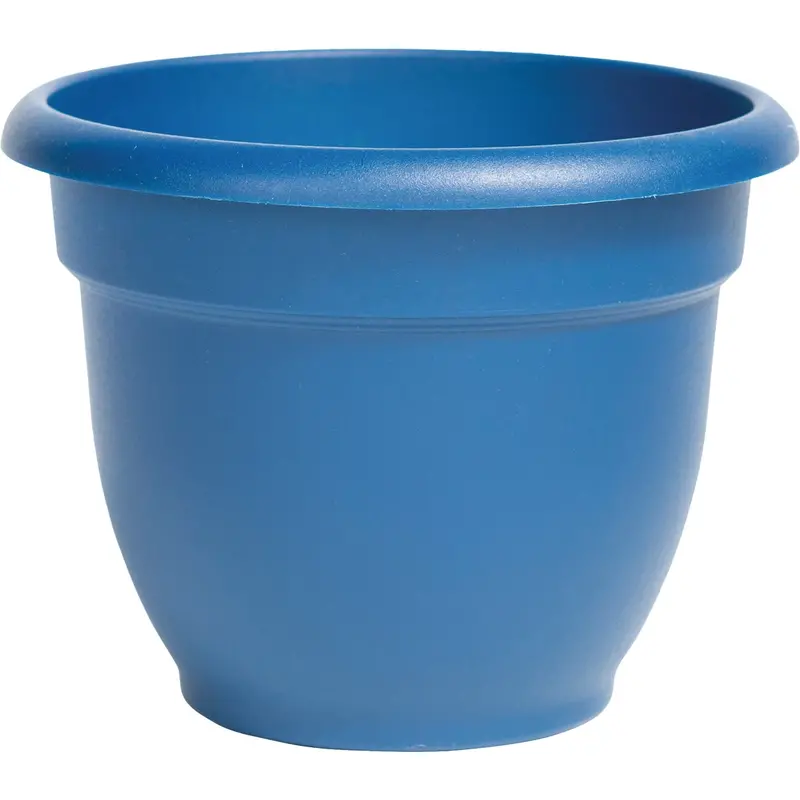 Bloem Ariana Self-Watering Planter – 12" Blue Plastic Classic Pot With Reservoir 1