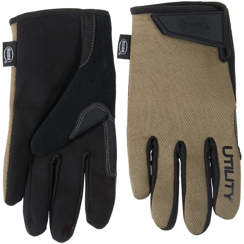 Boss Men’S Utility Work Gloves – Large, Synthetic Leather With Performance Fit 1