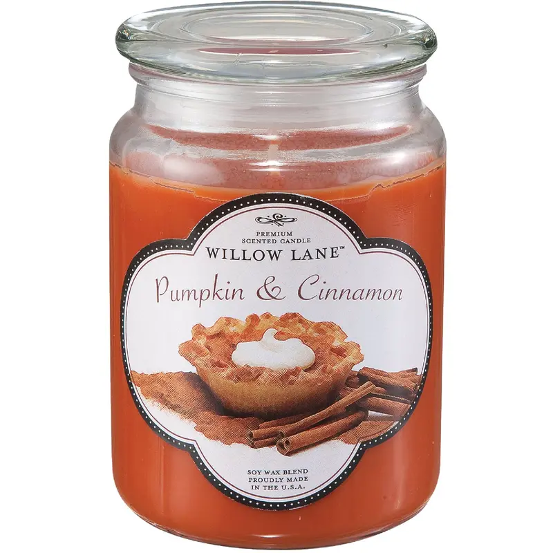 Candle-Lite Willow Lane Pumpkin & Cinnamon Scented 19 Oz Jar Candle 1