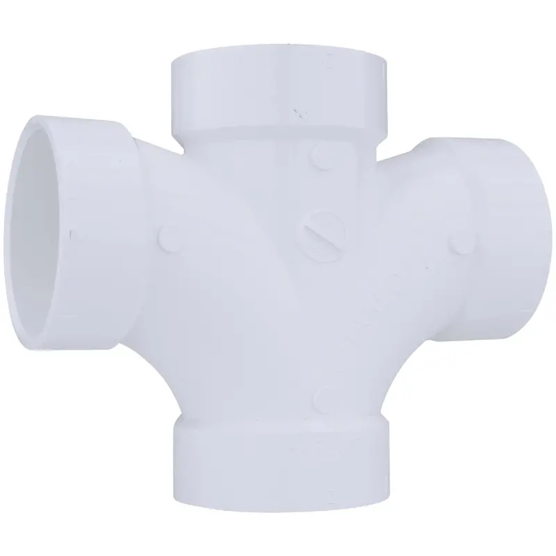 Charlotte Pipe 2" Pvc Dwv Sanitary Tee – Double Hub Fitting 1