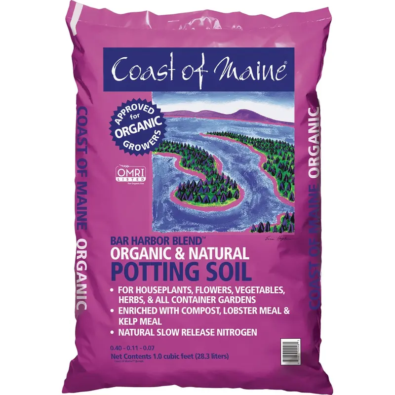 Coast Of Maine Bar Harbor Organic Potting Mix – 1 Cubic Foot Bag 1