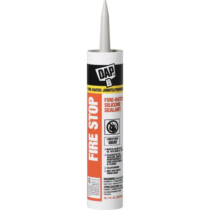 Dap Fire Stop Sealant – 10.1-Ounce Fire-Rated Caulk In Limestone Gray 1