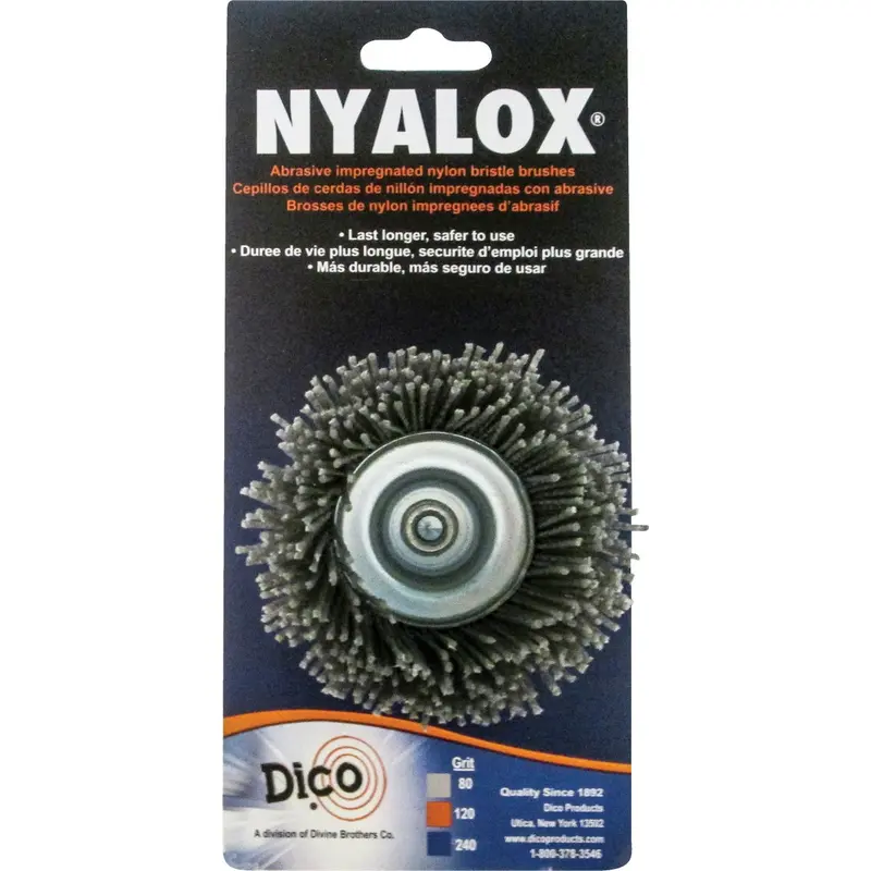 Dico Nyalox Extra-Coarse Wire Brush For Drills – 2-1/2" Diameter, Drill-Mounted 1