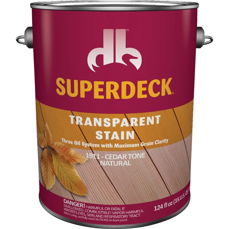 Duckback Superdeck Exterior Wood Stain – Cedar Tone, Transparent, 1 Gallon 1