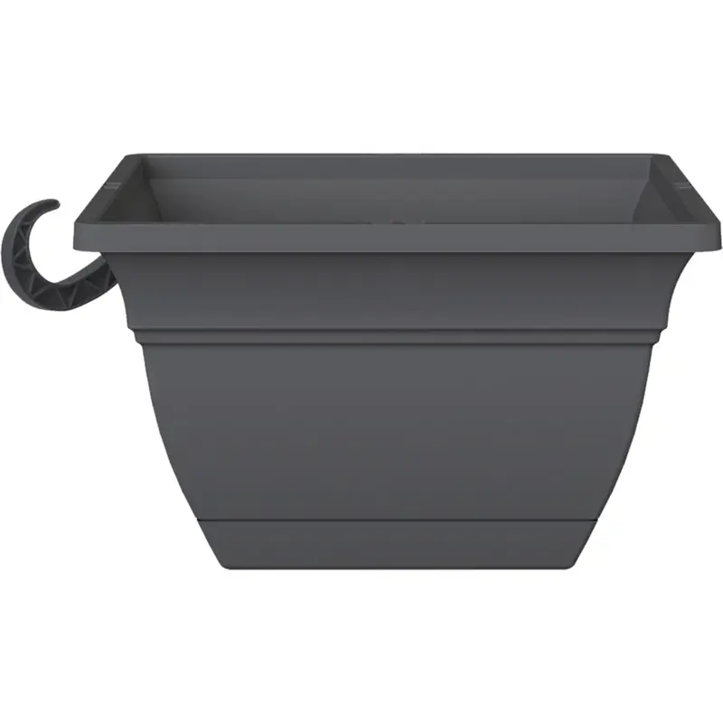 Hc Companies Eclipse Resin Hanging Planter Basket – 12 In., Warm Gray Finish 1
