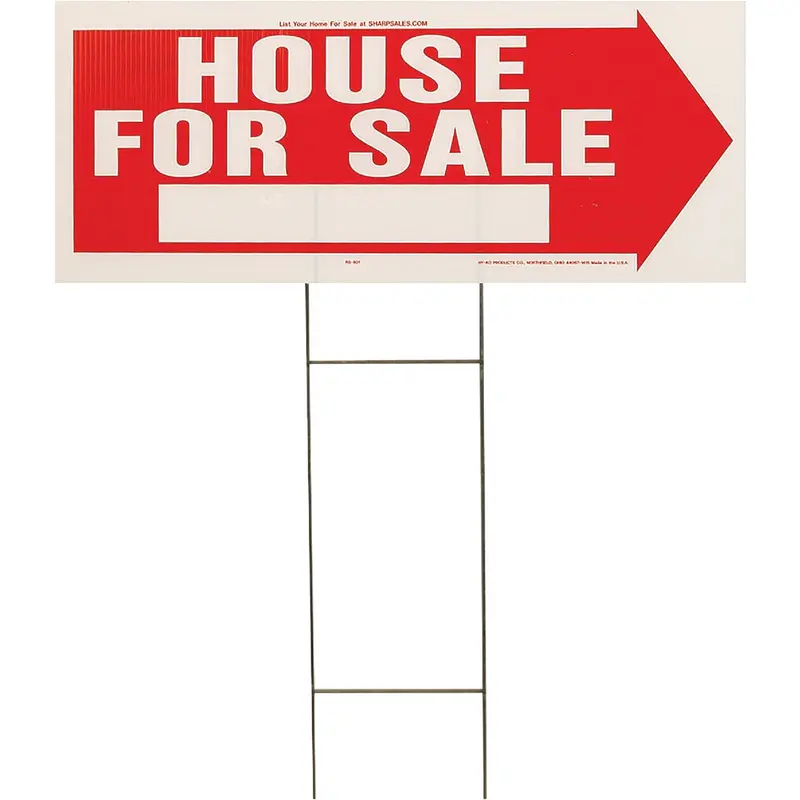Hy-Ko Corrugated Plastic "House For Sale" Real Estate Sign 1