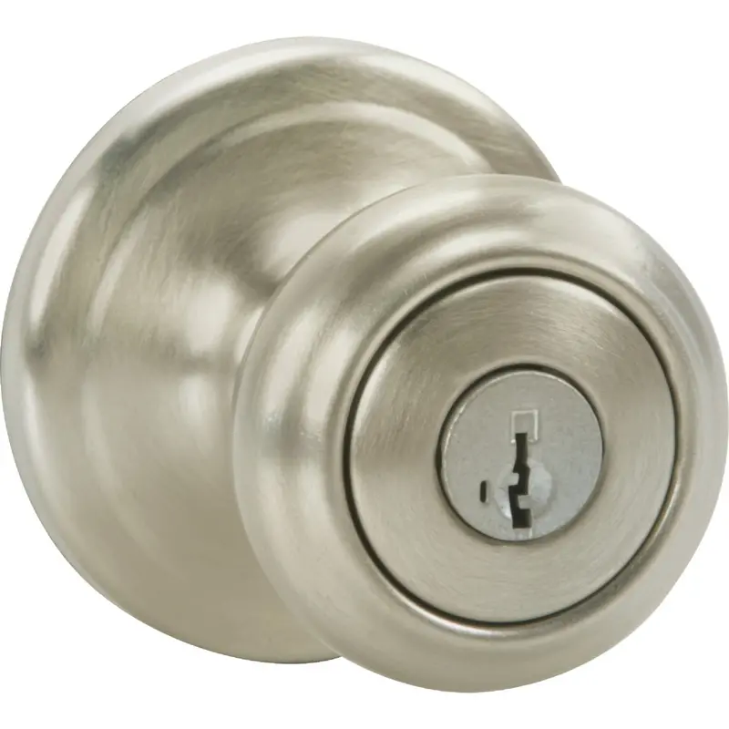 Kwikset Cameron Entry Knob – Satin Nickel, Smartkey Security 1