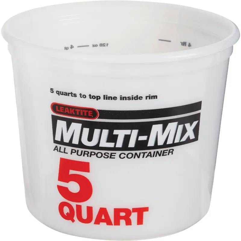 Leaktite 5-Quart Multi-Mix White Container For Mixing And Storage 1