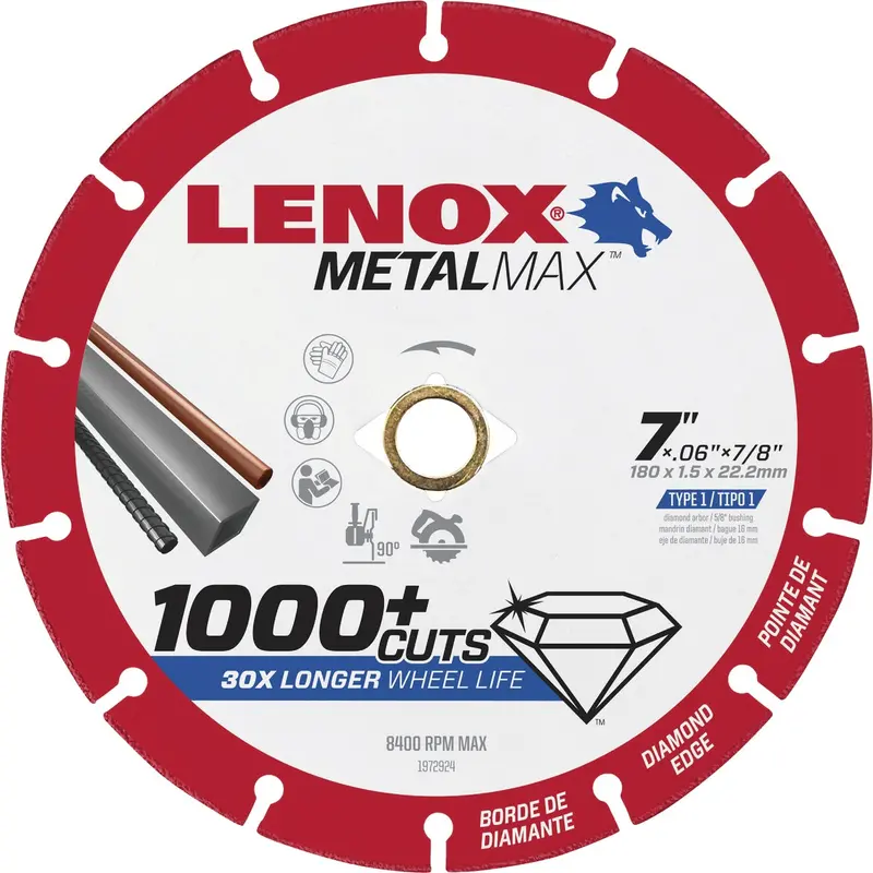 Lenox Metalmax 7-Inch Segmented-Rim Dry-Cut Diamond Blade 1