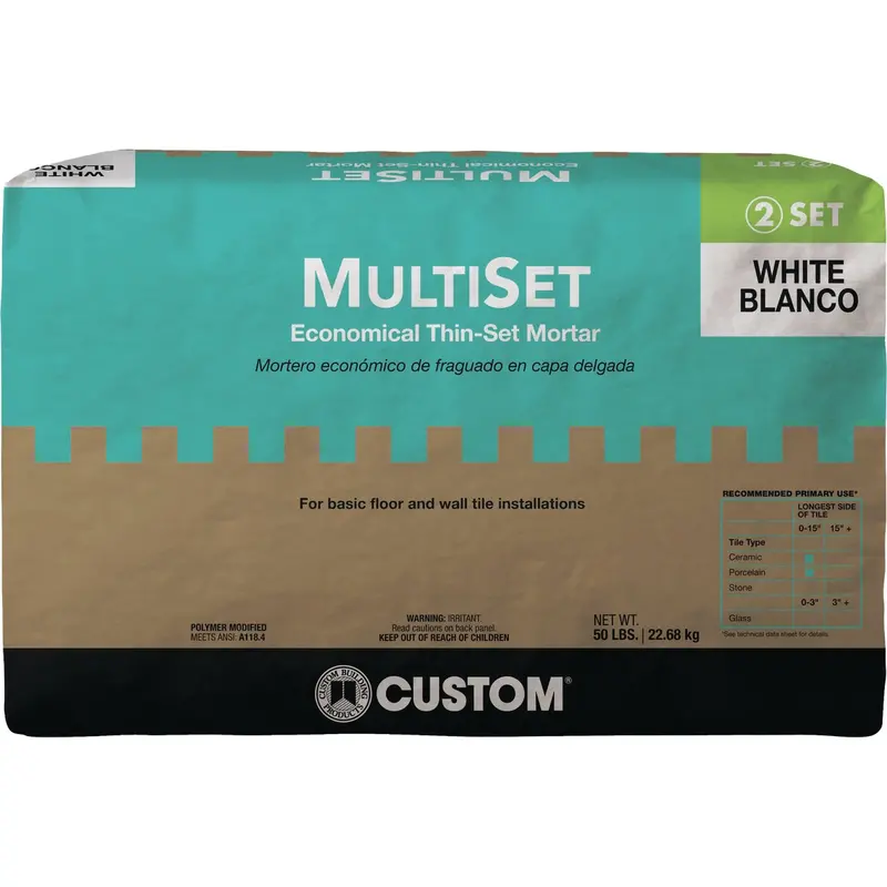 Multiset White Mortar Mix – 50 Lb Pre-Mixed Formula For Masonry Repairs 1
