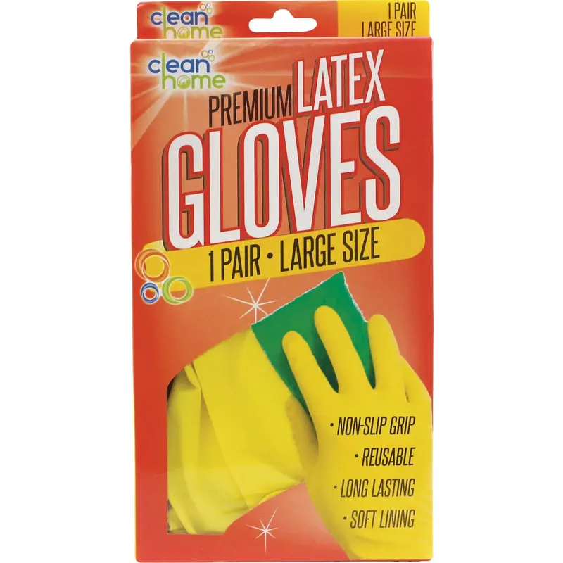 Premium Large Latex Cleaning Gloves – 1 Pair 1