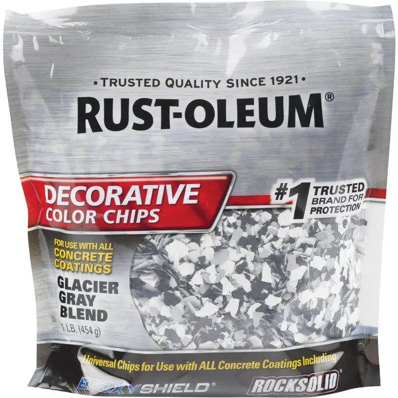 Rust-Oleum Color Chip Concrete Coating – Glacier Gray, 1 Lb. Kit 1