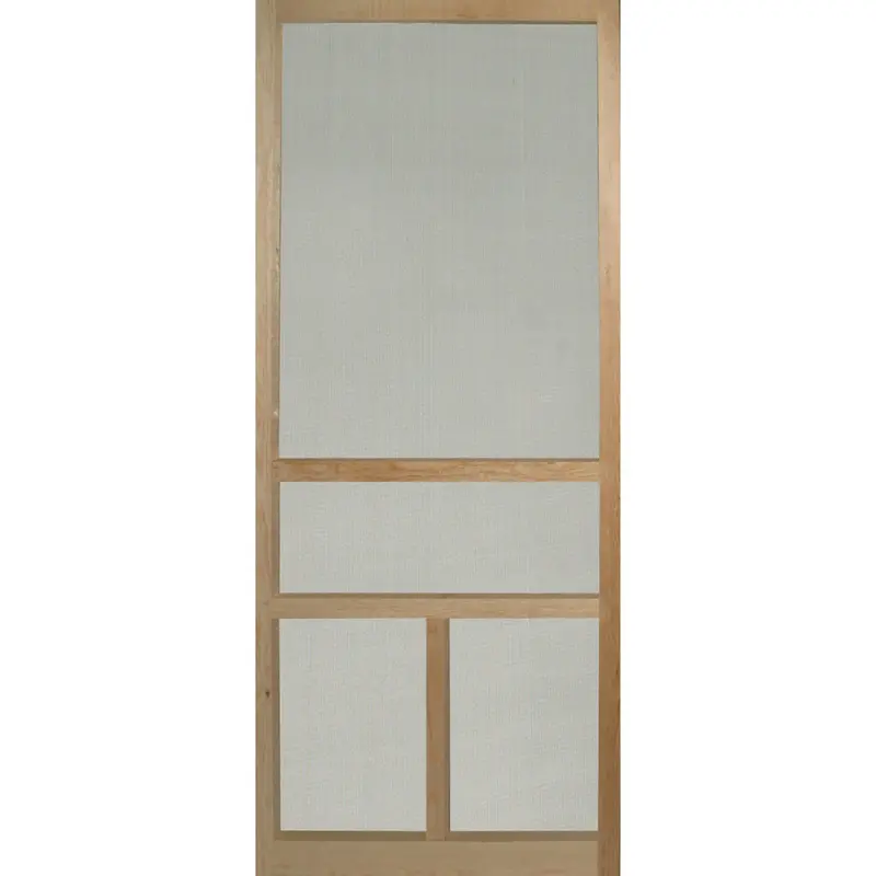 Snavely Natural Pine T-Bar Screen Door – 36" W × 80" H × 1-1/8" Thick Solid Wood 1