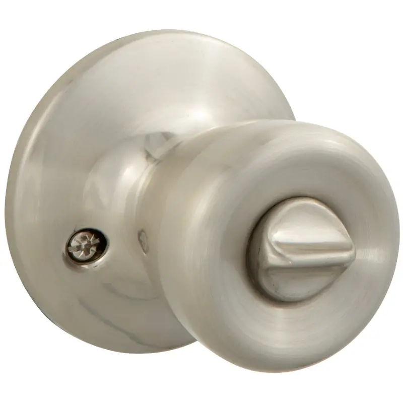 Steel Pro Brushed Nickel Door Knob For Bedroom & Bathroom Use 1