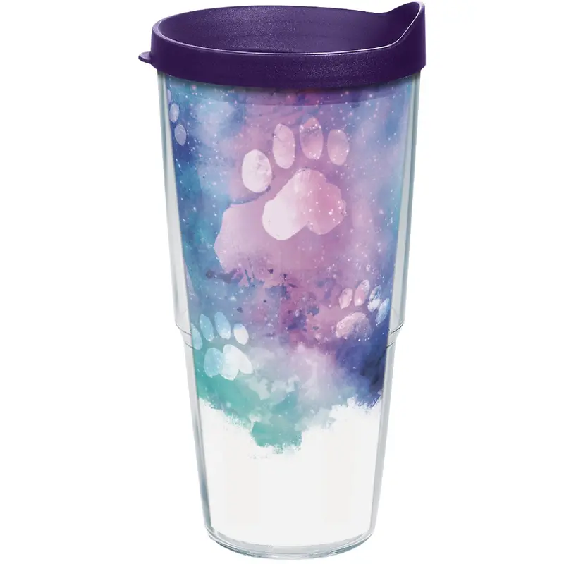 Tervis Paw Prints Insulated Tumbler – 24 Oz Bpa-Free Travel Cup With Lid 1