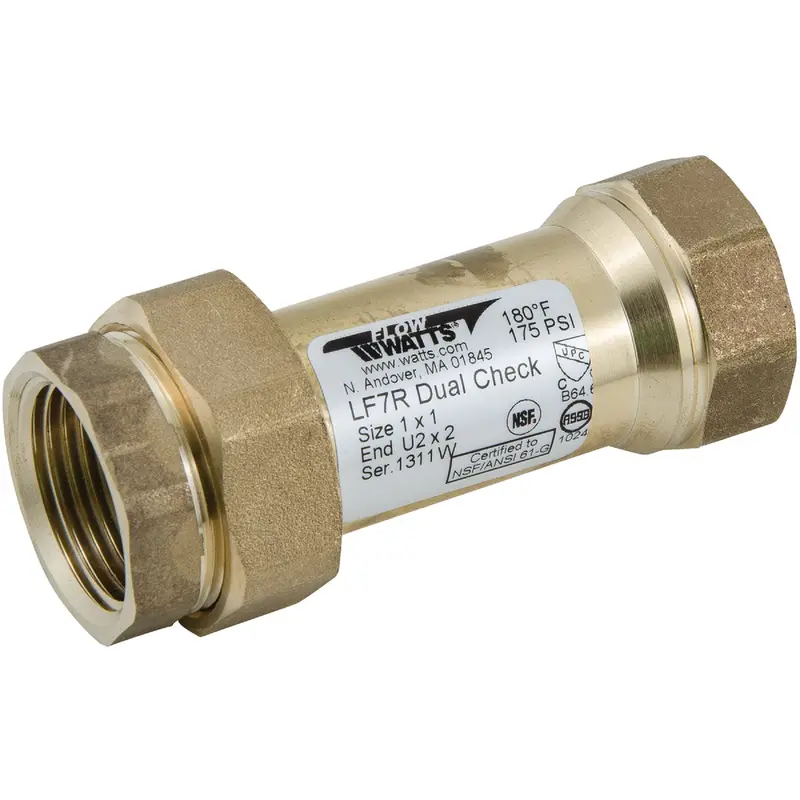 Watts 3/4" Bronze Dual-Check Backflow Preventer Valve 1