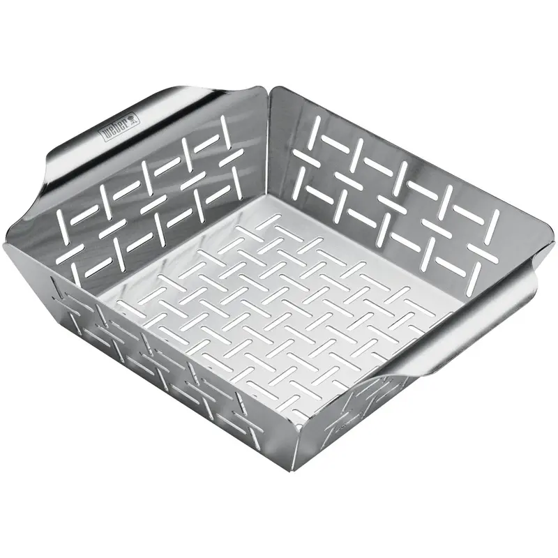 Weber Stainless Steel Vegetable Basket – 7.5" W × 2.38" H × 9.5" L 1