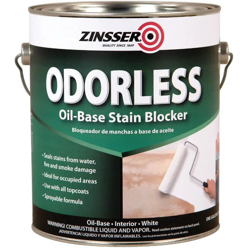 Zinsser Odorless Oil-Based Stain Blocker – Interior Use, White, 1-Gallon 1